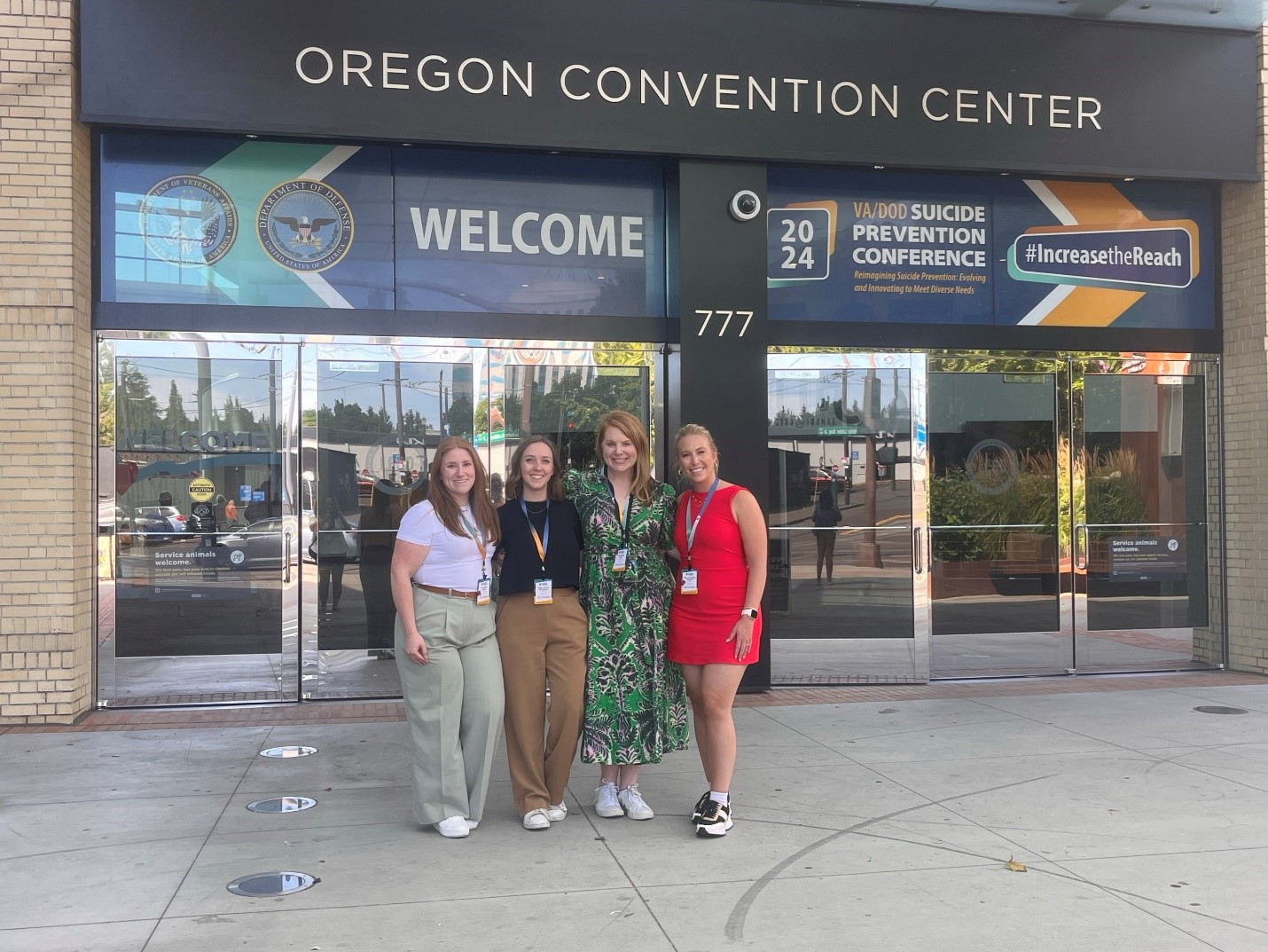 DCG’s team at the 2024 VA/DoD Suicide Prevention Conference in Portland, Oregon.