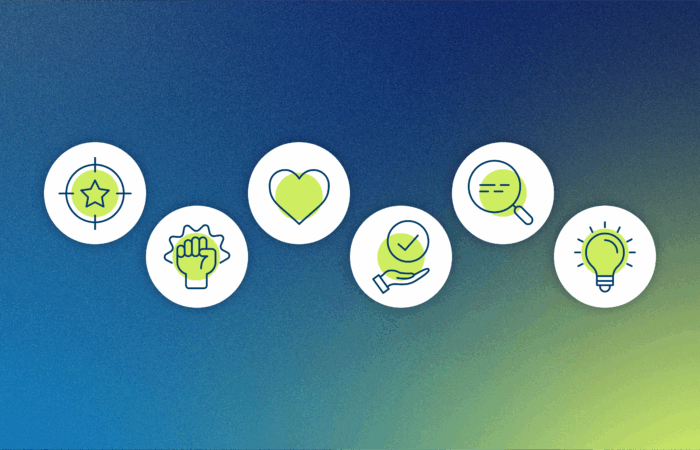 Values Blog Header featured image with circled icons