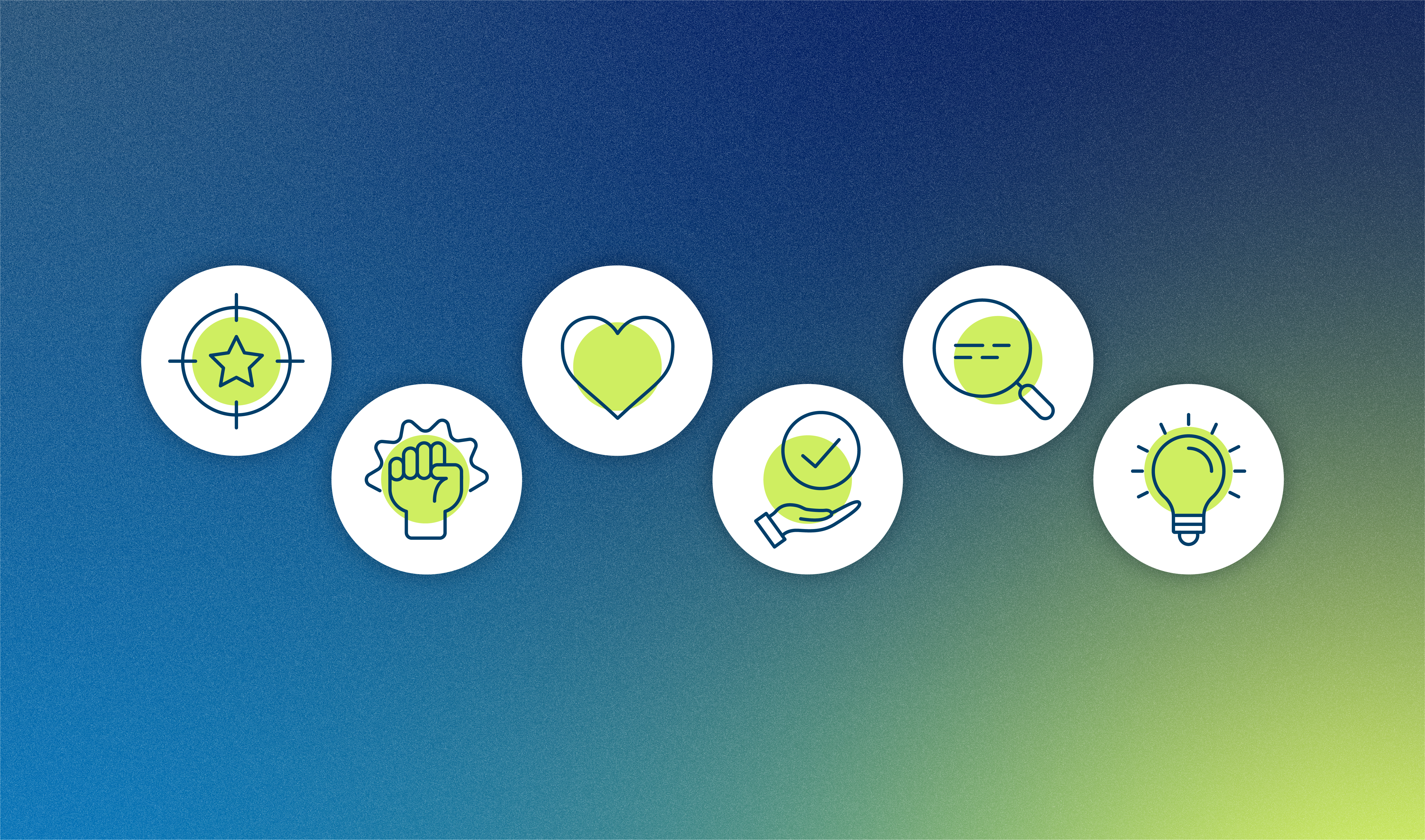 Values Blog Header featured image with circled icons